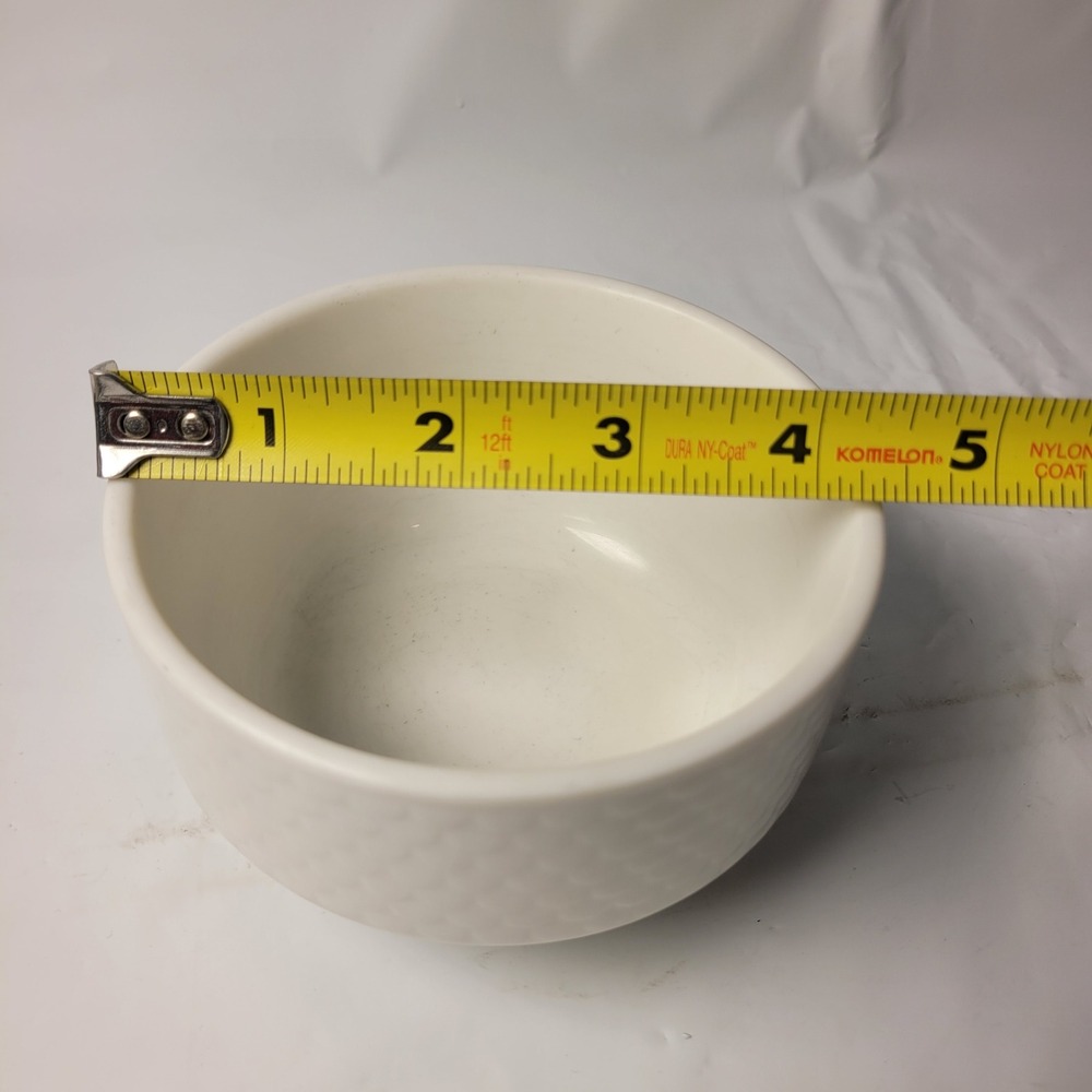 Churchill Vitrified Porcelain Bowl White Textured Scale Pattern Round Small Vtg